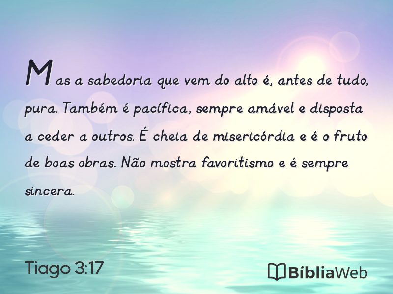 Tiago 3:17 em imagem para compartilhar