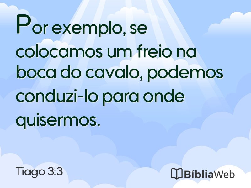 Tiago 3:3 em imagem para compartilhar