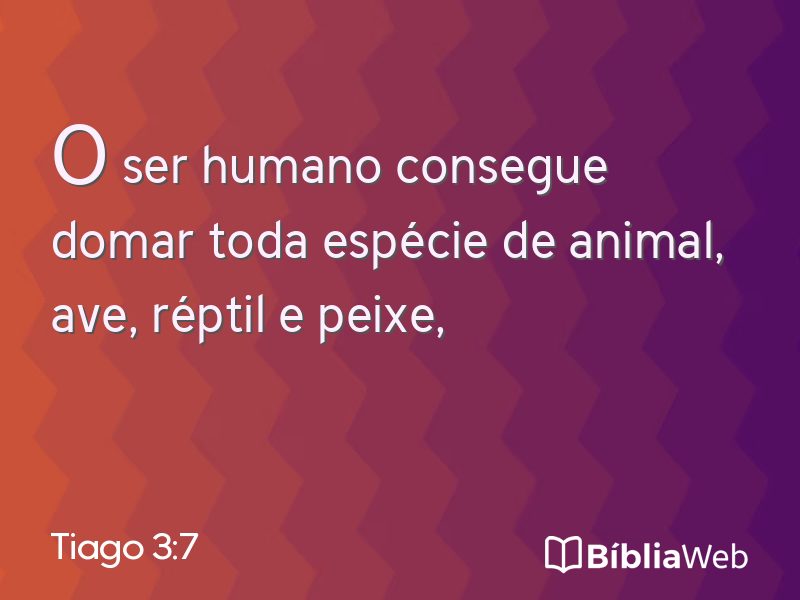 Tiago 3:7 em imagem para compartilhar