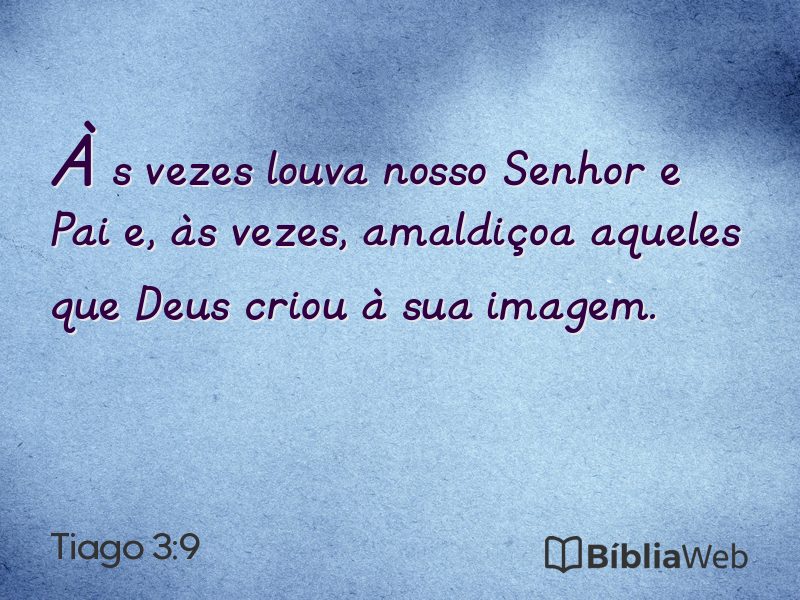 Tiago 3:9 em imagem para compartilhar