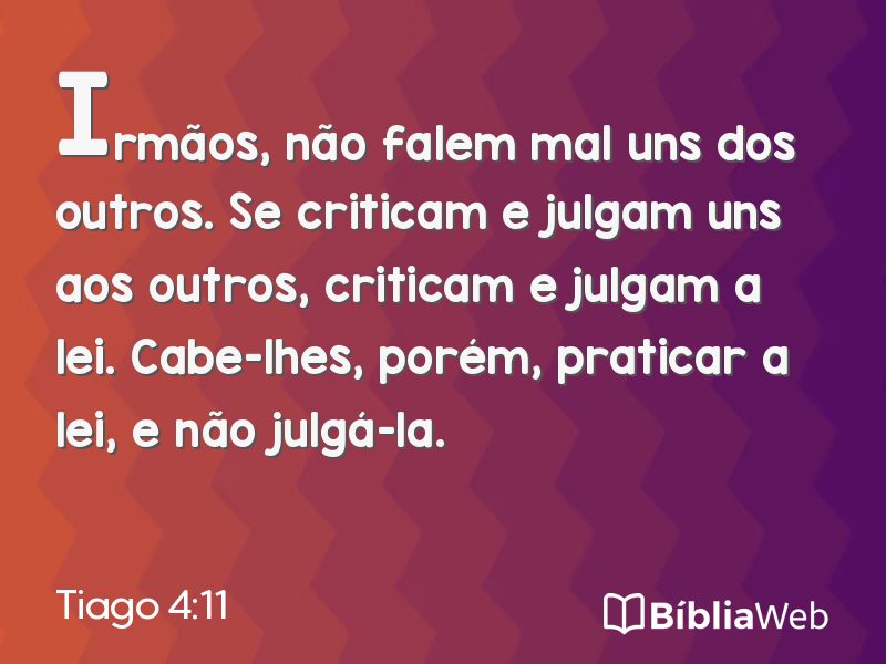 Tiago 4:11 em imagem para compartilhar