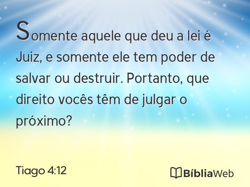 Tiago 4:12 em imagem para compartilhar