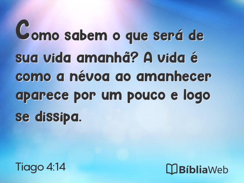 Tiago 4:14 em imagem para compartilhar
