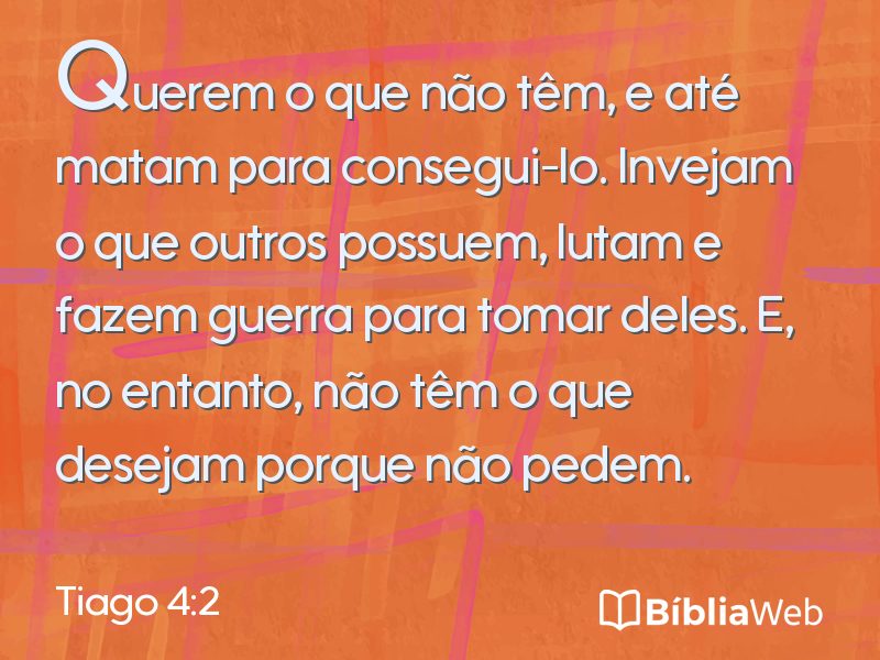 Tiago 4:2 em imagem para compartilhar
