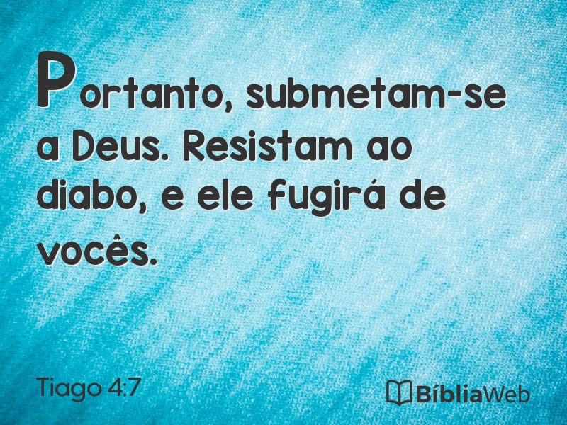 Tiago 4:7 em imagem para compartilhar