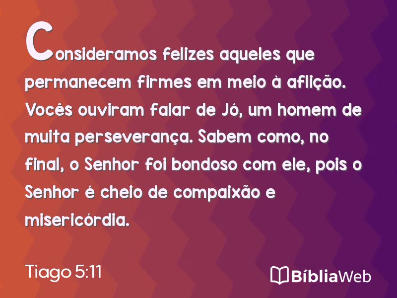 Tiago 5:11 em imagem para compartilhar