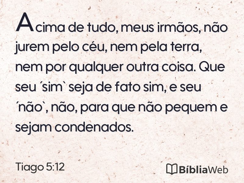 Tiago 5:12 em imagem para compartilhar