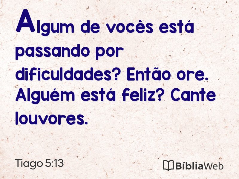Tiago 5:13 em imagem para compartilhar