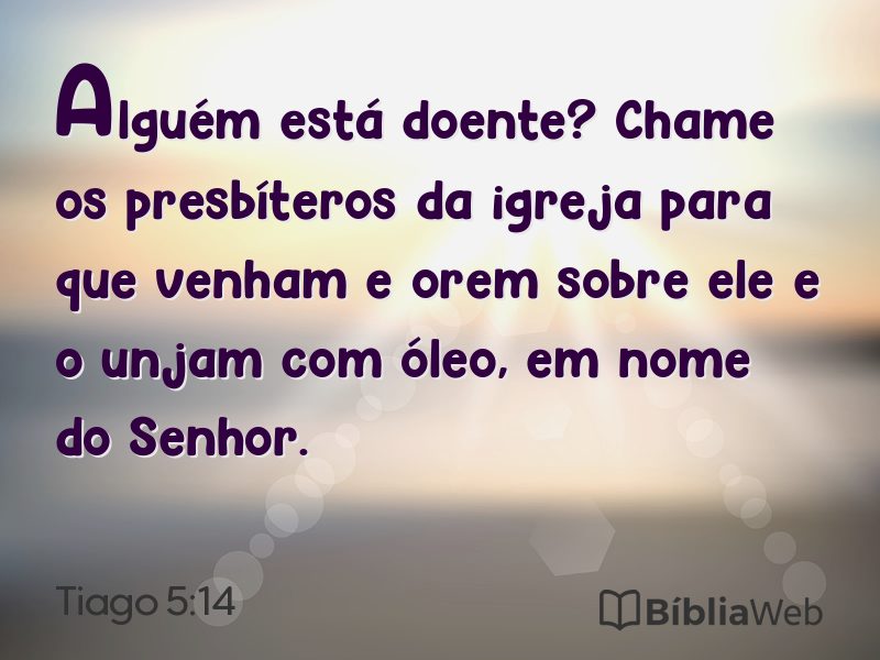 Tiago 5:14 em imagem para compartilhar