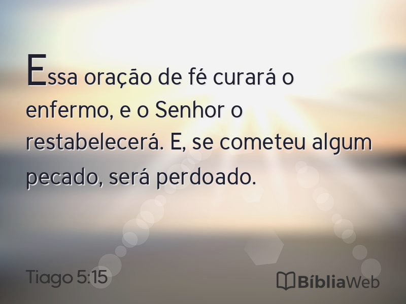 Tiago 5:15 em imagem para compartilhar