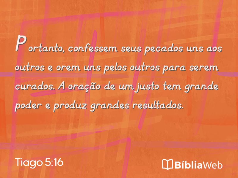 Tiago 5:16 em imagem para compartilhar