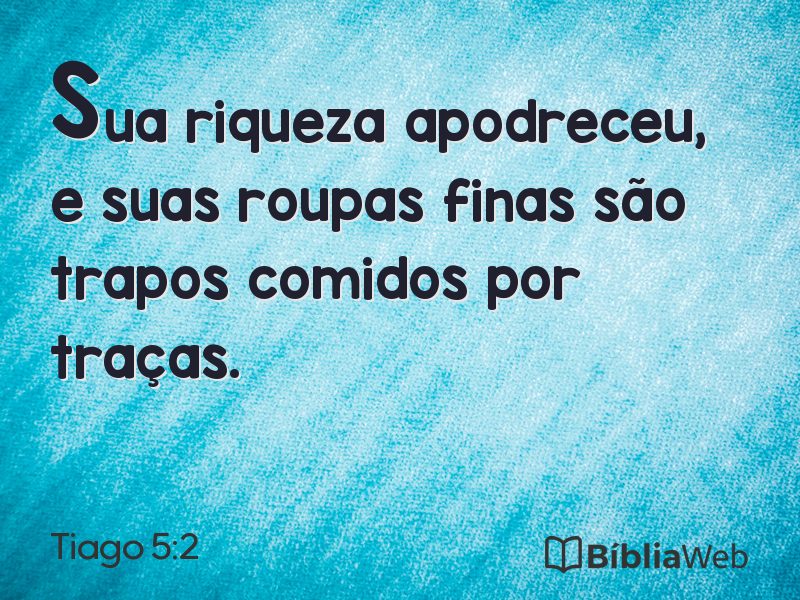 Tiago 5:2 em imagem para compartilhar