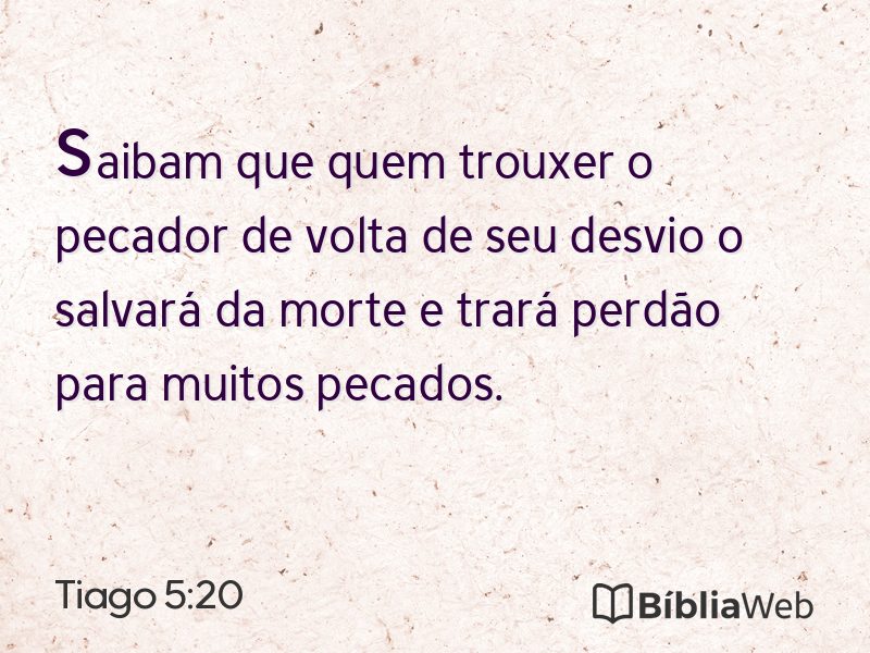 Tiago 5:20 em imagem para compartilhar