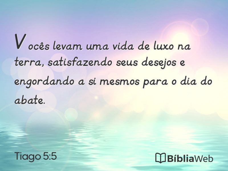Tiago 5:5 em imagem para compartilhar