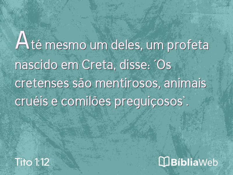 Tito 1:12 em imagem para compartilhar