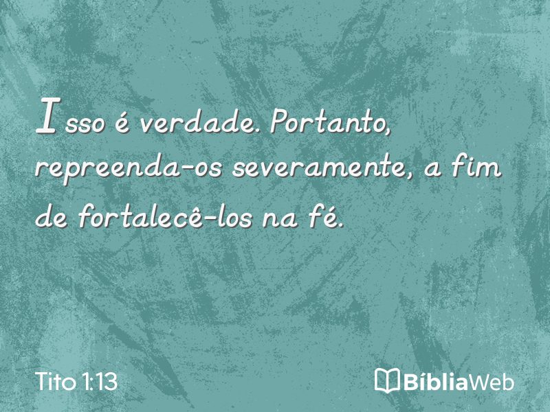 Tito 1:13 em imagem para compartilhar