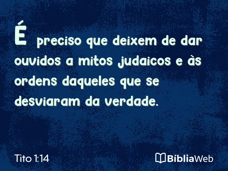 Tito 1:14 em imagem para compartilhar