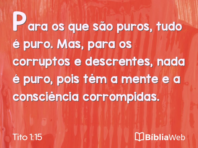 Tito 1:15 em imagem para compartilhar