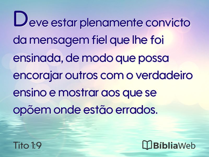 Tito 1:9 em imagem para compartilhar