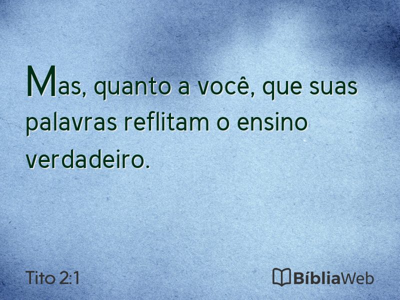 Tito 2:1 em imagem para compartilhar