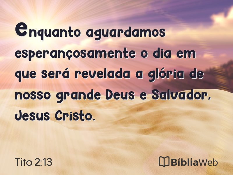 Tito 2:13 em imagem para compartilhar