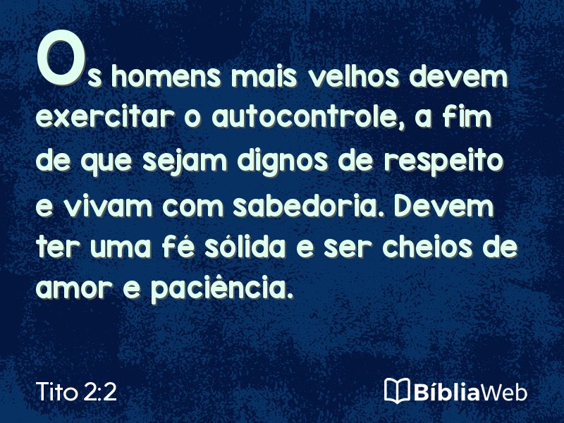 Tito 2:2 em imagem para compartilhar