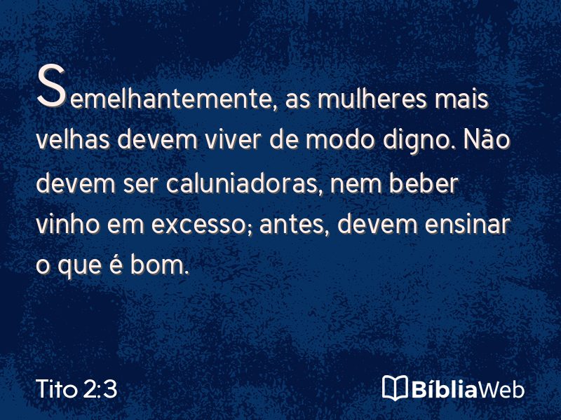 Tito 2:3 em imagem para compartilhar