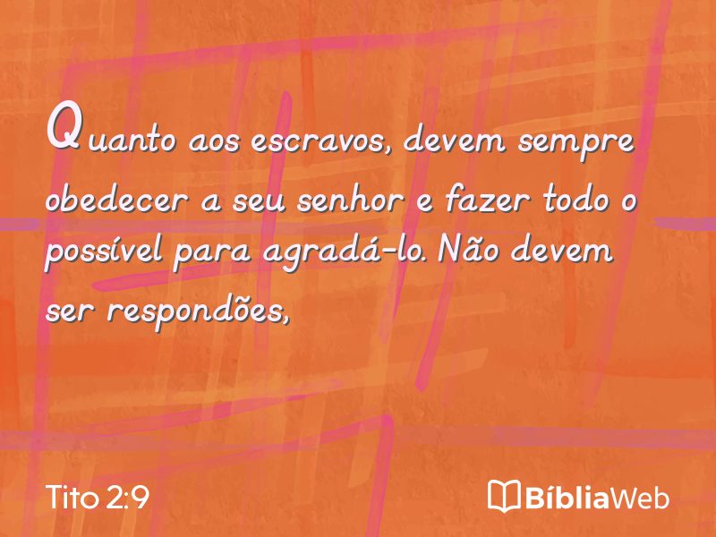 Tito 2:9 em imagem para compartilhar