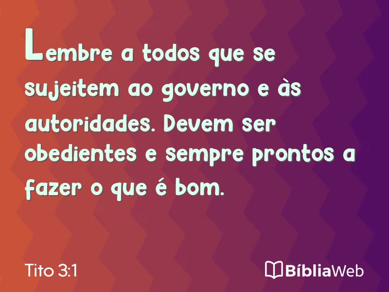 Tito 3:1 em imagem para compartilhar