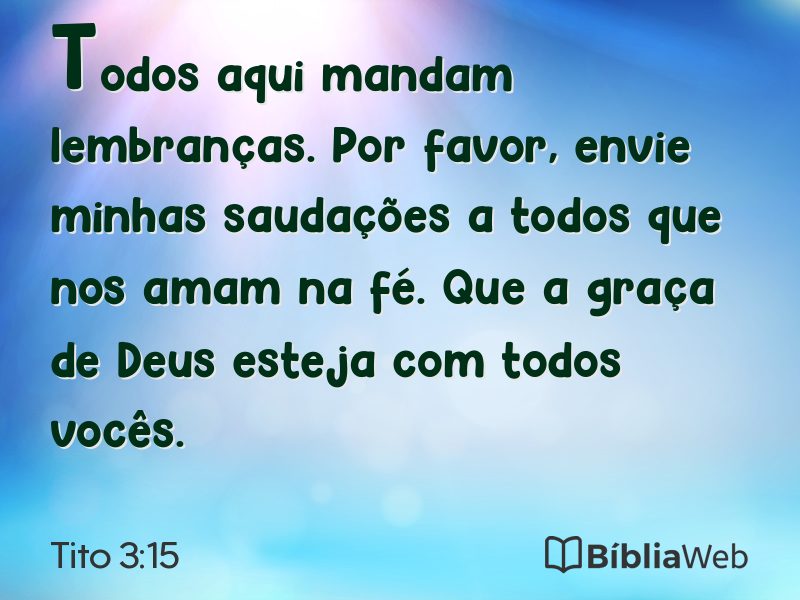 Tito 3:15 em imagem para compartilhar