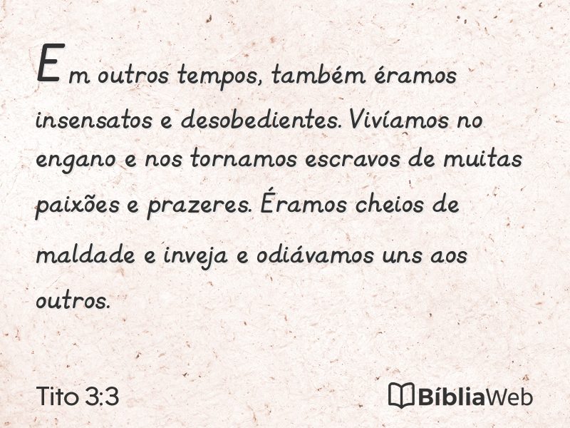 Tito 3:3 em imagem para compartilhar