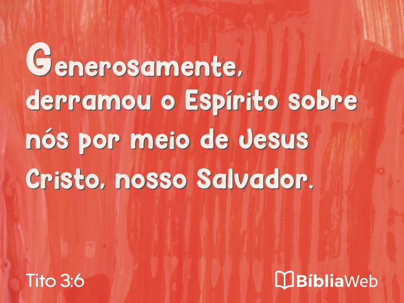 Tito 3:6 em imagem para compartilhar