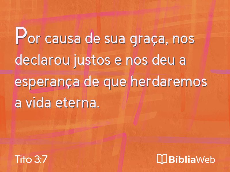 Tito 3:7 em imagem para compartilhar