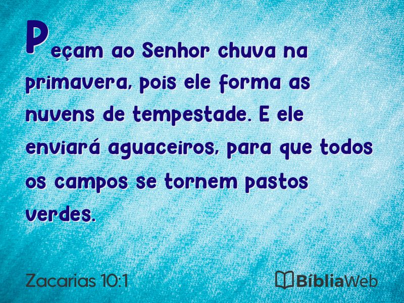Zacarias 10:1 em imagem para compartilhar