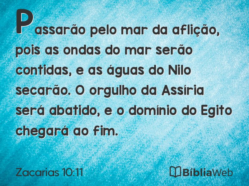 Zacarias 10:11 em imagem para compartilhar