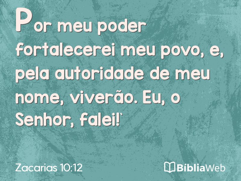 Zacarias 10:12 em imagem para compartilhar