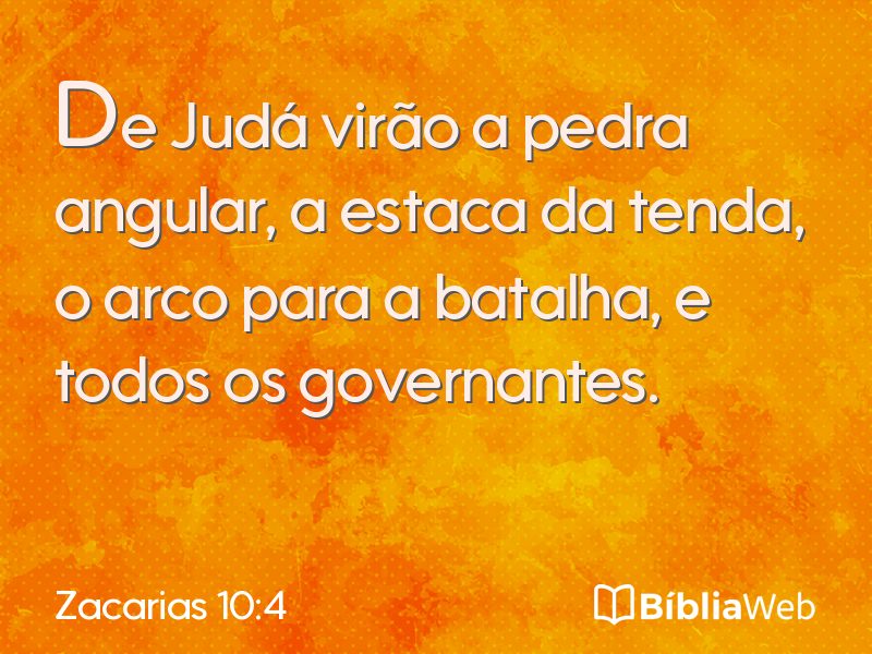 Zacarias 10:4 em imagem para compartilhar