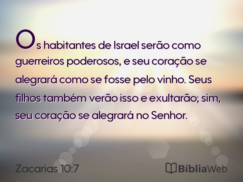 Zacarias 10:7 em imagem para compartilhar