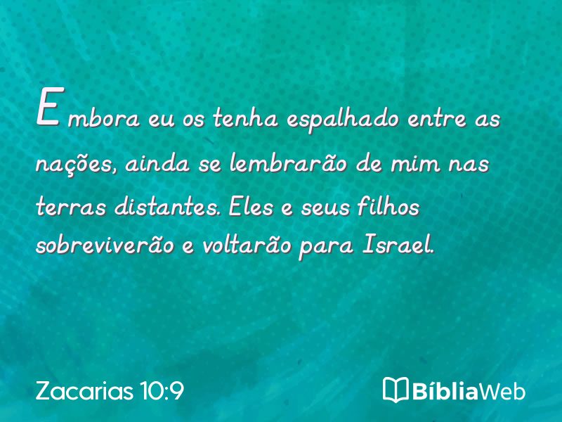 Zacarias 10:9 em imagem para compartilhar