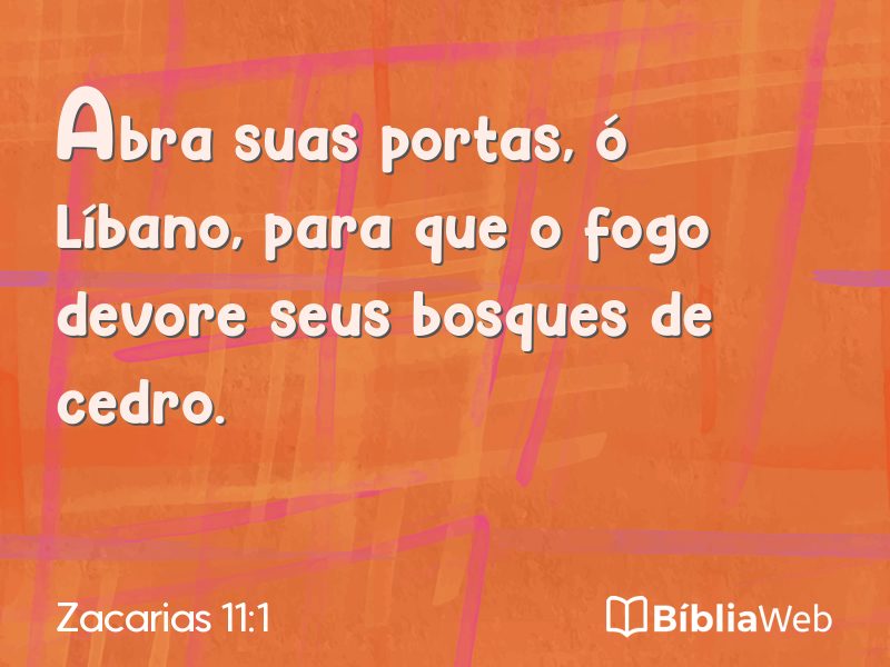 Zacarias 11:1 em imagem para compartilhar