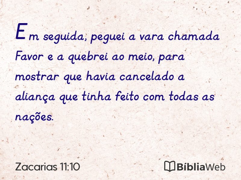 Zacarias 11:10 em imagem para compartilhar