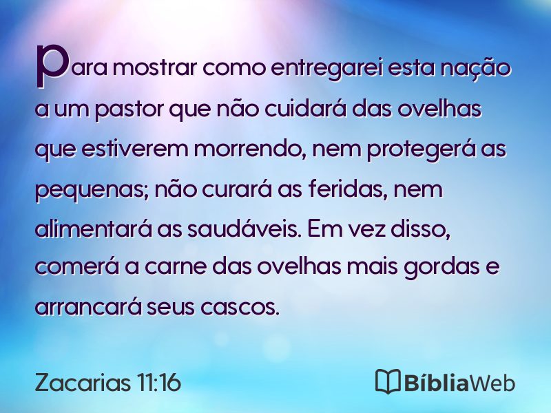 Zacarias 11:16 em imagem para compartilhar