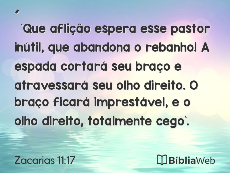 Zacarias 11:17 em imagem para compartilhar