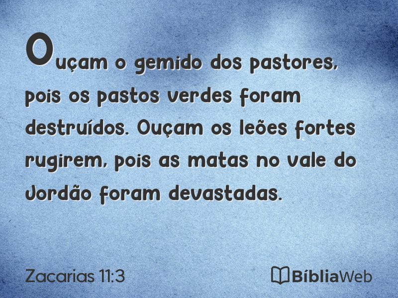 Zacarias 11:3 em imagem para compartilhar