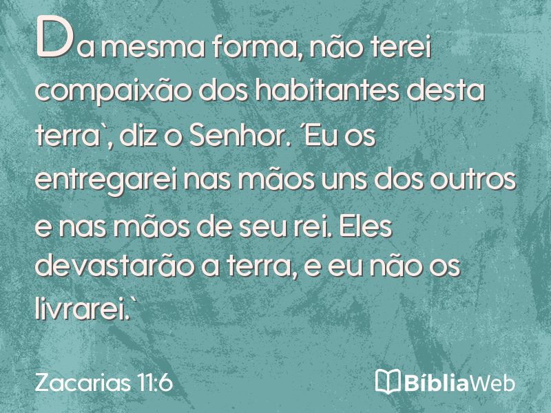 Zacarias 11:6 em imagem para compartilhar