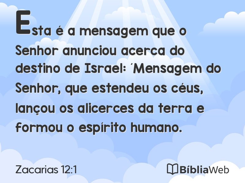 Zacarias 12:1 em imagem para compartilhar