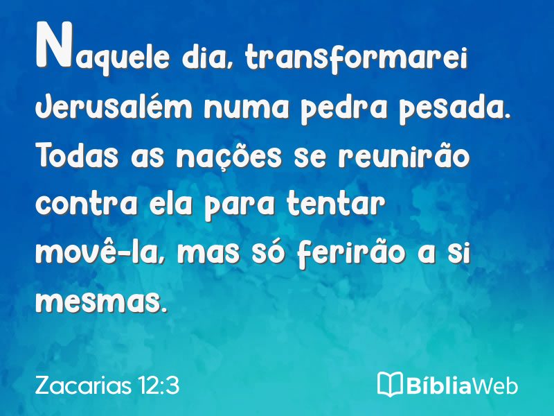 Zacarias 12:3 em imagem para compartilhar
