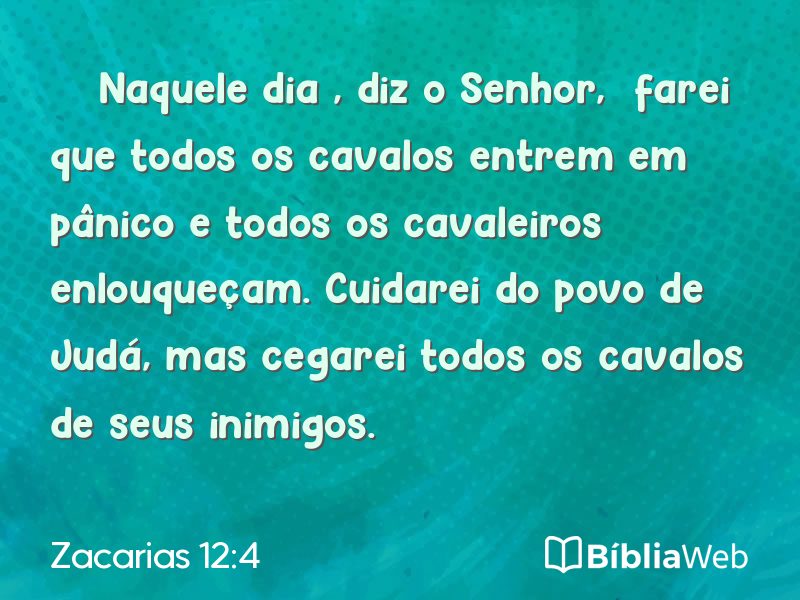 Zacarias 12:4 em imagem para compartilhar
