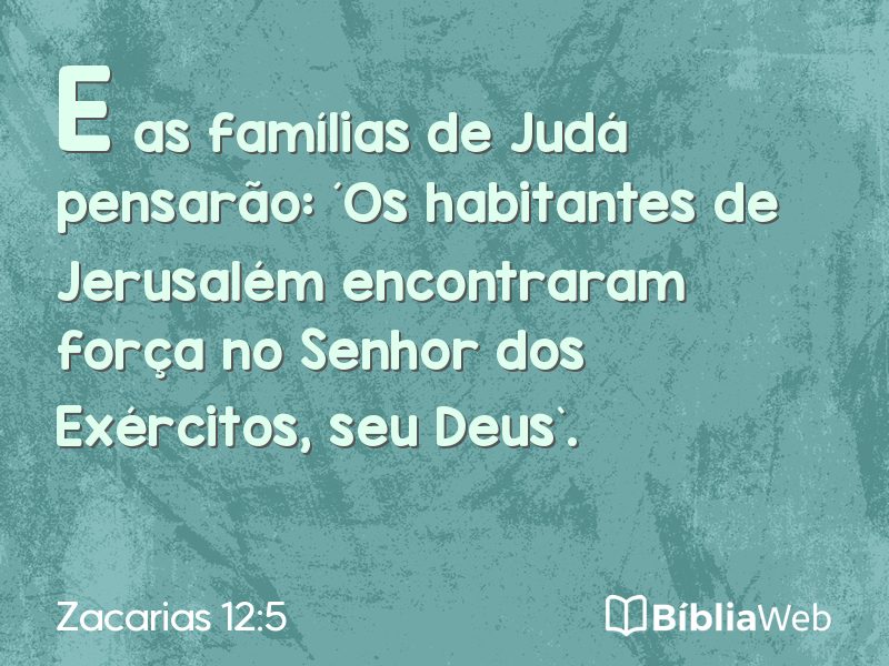 Zacarias 12:5 em imagem para compartilhar