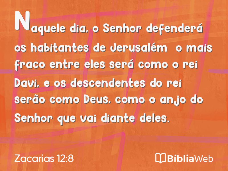 Zacarias 12:8 em imagem para compartilhar